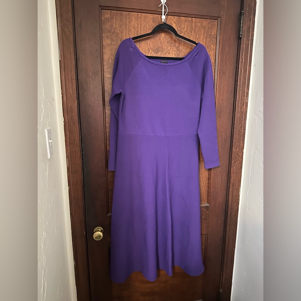 Ann Taylor Boatneck Midi Sweater Dress XL - Picture 2 of 6
